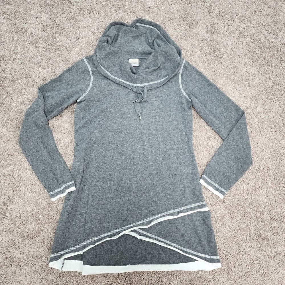 Rainbeau Grey Long Sleeve Cowl Neck Top Small